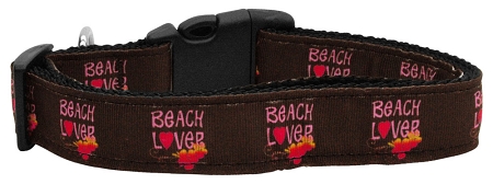 Beach Lover Nylon Dog Collar SM